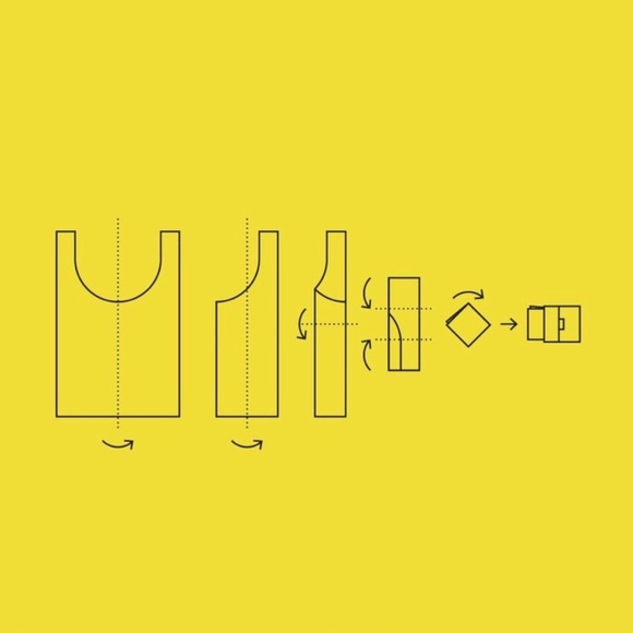 NWT BAGGU DIGITAL DENIM BIRDS Standard Reusable Bag - Picture 5 of 7